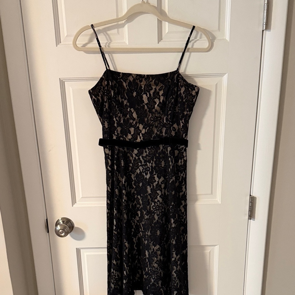 NWT Vintage 90’s Laundry By Shelli Segal Black Lace Cocktail Dress Size 4